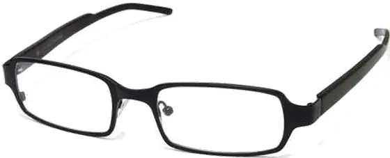 Incorrect example: glasses photographed at a three-quarter angle